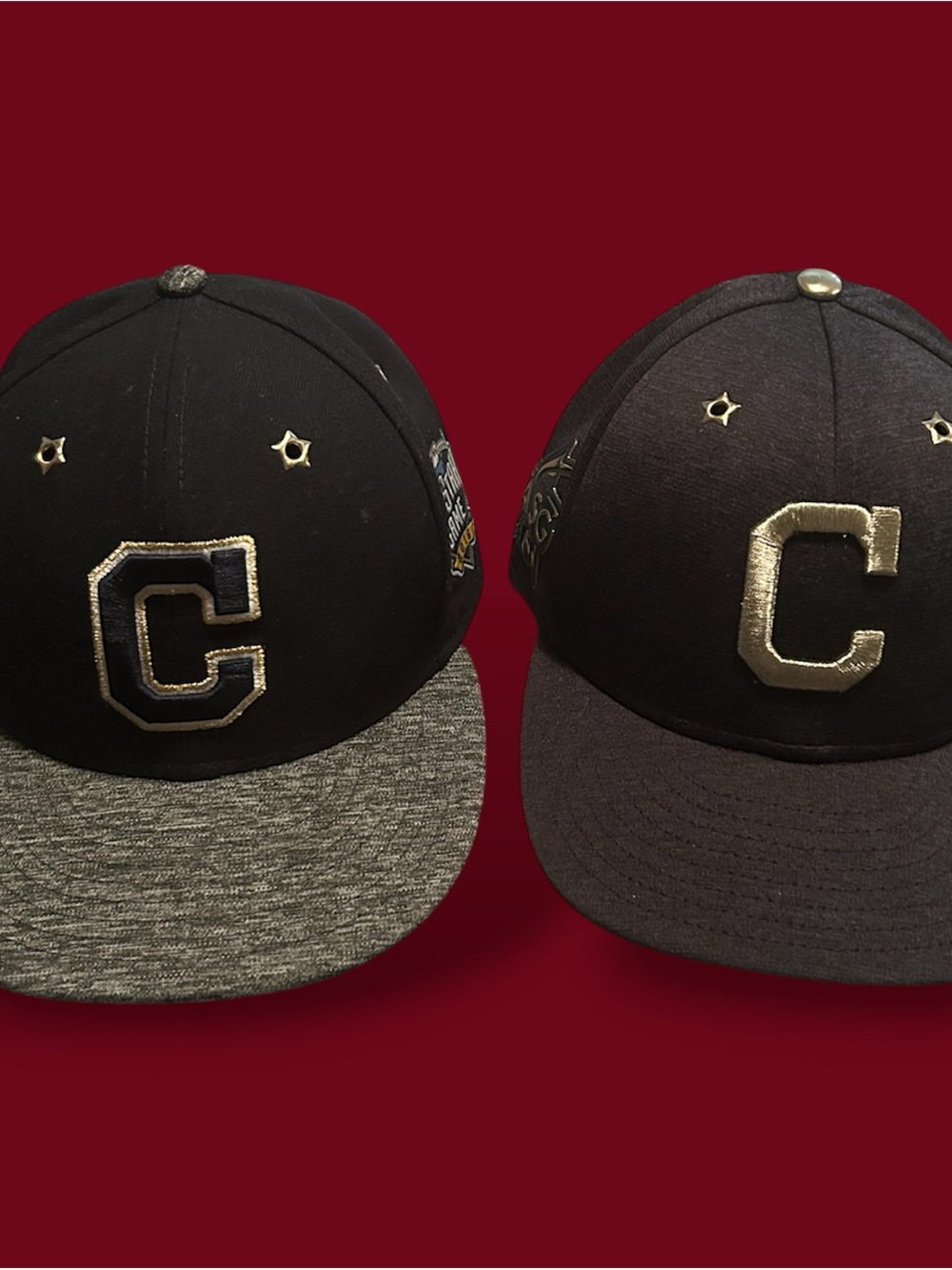 Cleveland Indians 2016 & 2017 All-Star Game New Era 59FIFTY Fitted Hats 7 1/8